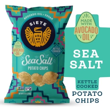 Siete Grain Free Potato Chips - Deliciously Light & Healthy Snack - Pack of 6