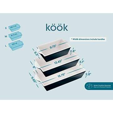 Kook Bakeware Set - Stylish Ceramic Baking Dishes