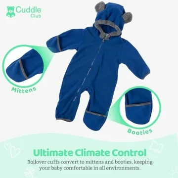 Fleece Baby Bunting Bodysuit for Warmth & Style