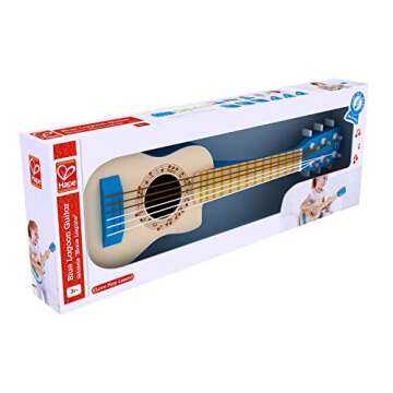 Hape 26 Inch Kids Guitar Toy Musical Instrument - Beginner Wooden Kids Guitar, Musical Toys w/ 4 Tunable Strings