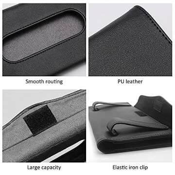 Feilifan Car Tissue Holder, Sun Visor Mask Holder PU Leather Backseat Tissue Case Box Holder Face Napkin Dispenser Holder for Car Vehicle Car Accessories(Black)