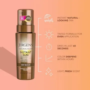 Jergens Natural Glow Instant Sun Body Mousse - Deep Bronze Tan