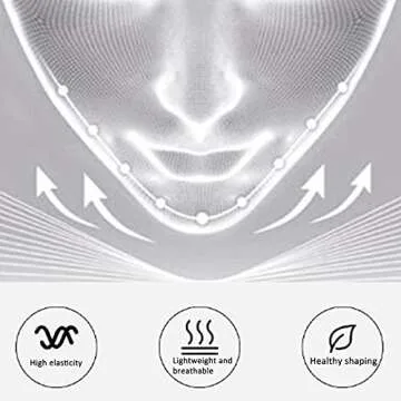 Men V Line Double Chin Reducer, Reusable Elastic Face Slimming Strap Lifting Bandage Belt,Chin Up Patch Chin V Up Contour Tightening Firming Facial Lift Tape（Black）