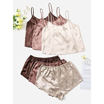 Stylish GORGLITTER Women's Silk Pajama Set for Warm Nights