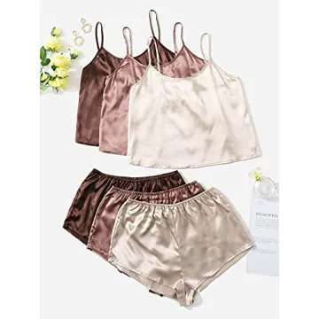 Stylish GORGLITTER Women's Silk Pajama Set for Warm Nights