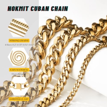 NOKMIT Chunky Cuban Link Chain Necklace for All