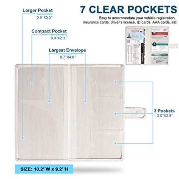 GNEGNI Leather Holder for Auto Registration & Insurance