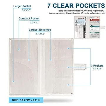 GNEGNI Leather Holder for Auto Registration & Insurance