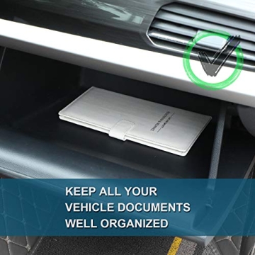 GNEGNI Leather Holder for Auto Registration & Insurance