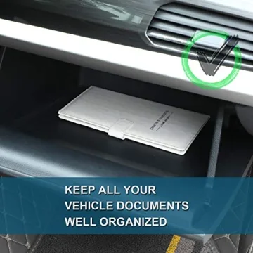 GNEGNI Leather Holder for Auto Registration & Insurance