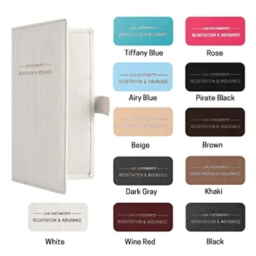 GNEGNI Leather Holder for Auto Registration & Insurance