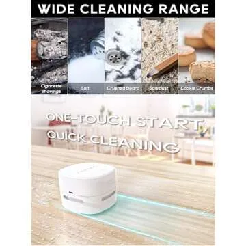 IGOKOTI Desk Vacuum, Mini Vacuum Cleaner, Tabletop Vacuum Cleaners Battery Operated Handheld Design(no Battery Included)