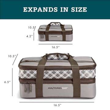 Rachael Ray Expandable Insulated Casserole Carrier for Food
