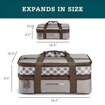 Rachael Ray Expandable Insulated Casserole Carrier for Food