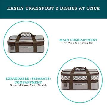 Rachael Ray Expandable Insulated Casserole Carrier for Food