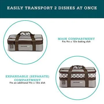 Rachael Ray Expandable Insulated Casserole Carrier for Food