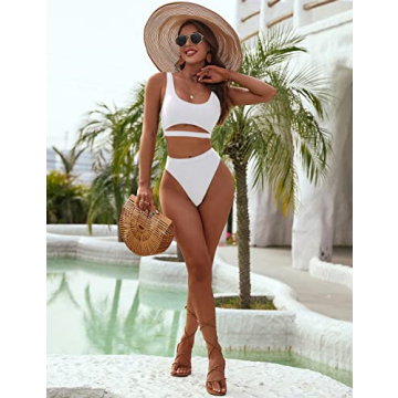 Blooming Jelly Women's High Waisted Bikini Set - Sporty & Stylish