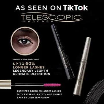 L'Oréal Paris Telescopic Original Mascara, Blackest Black, 0.27 fl. oz.