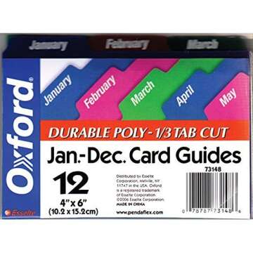 Oxford Poly Index Card Guides - Organize Your Ideas Colorfully