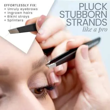 Precision Stainless Steel Tweezer Guru for Hair Removal