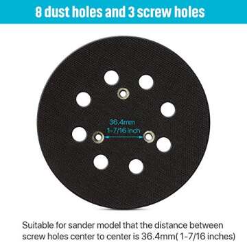 Compatible 5 Inch Replacement Sander Pad for Makita Sanding