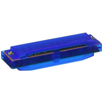 Clearly Colorful Translucent Harmonica, Blue