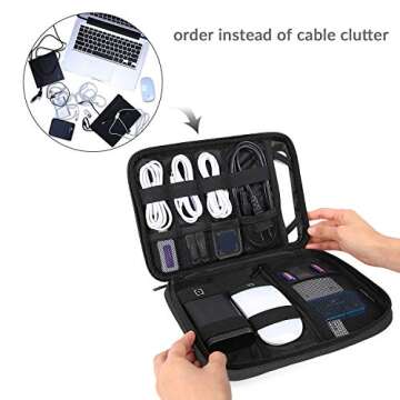 BAGSMART Electronic Organizer Travel Cable Organizer Electronics Accessories Cases for 7.9 inch iPad...