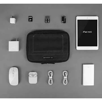 BAGSMART Electronic Organizer Travel Cable Organizer Electronics Accessories Cases for 7.9 inch iPad Mini, Cables, Chargers, USB, SD Card