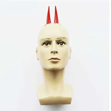 Anime Hair Clip Red Horns Unisex Cosplay Props PVC Headwear Accessory for Halloween Party