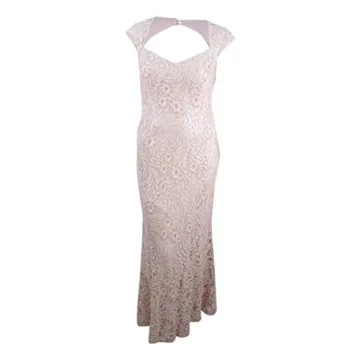 Lauren Ralph Lauren Women's Sequined Cutout-Back Gown - Elegant Blush Dress for Special Events