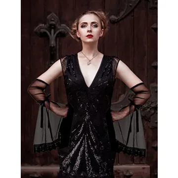 L'VOW Gothic Flared Black Lace Sleeves for Unique Style