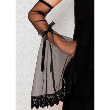 L'VOW Gothic Flared Black Lace Sleeves for Unique Style