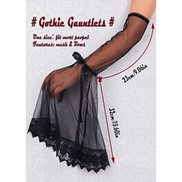 L'VOW Gothic Flared Black Lace Sleeves for Unique Style