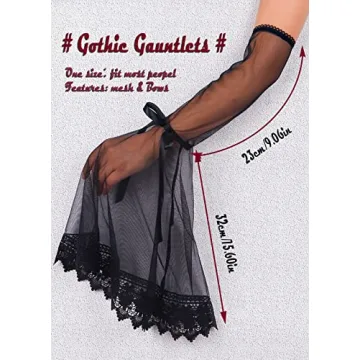 L'VOW Gothic Flared Black Lace Sleeves for Unique Style