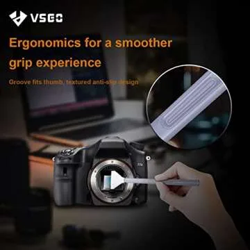 VSGO VS-S03E New Full Frame Camera Cleaning Kit 12pcs Sensor Cleaning Swab and 10ml Cleaner Compatible for Sony Nikon Canon FF CCD CMOS Clean