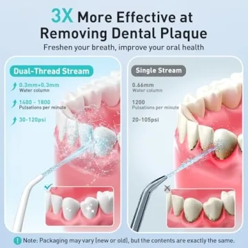 Portable Rechargeable Water Dental Flosser for Deep Cleaning