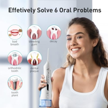 Portable Rechargeable Water Dental Flosser for Deep Cleaning