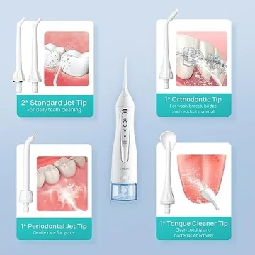 Portable Rechargeable Water Dental Flosser for Deep Cleaning