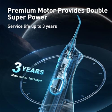 Portable Rechargeable Water Dental Flosser for Deep Cleaning