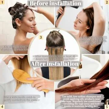 Tape in Hair Extensions Human Hair Darkest Brown Remy Hair Extensions 20pcs 14 Inch Straight Invisible Human Hair Tape in Extensions Skin Weft Tape Extensions Human Hair (2#,14 Inch)