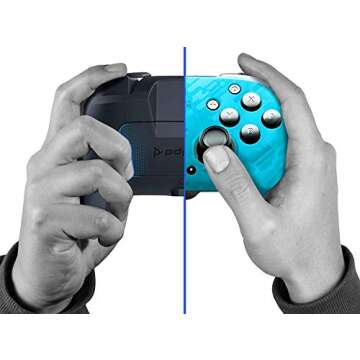 PDP REMATCH Enhanced Wireless Licensed Nintendo Switch Pro Controller, Switch Lite/OLED Compatible, Customizable Buttons/Joysticks, Motion Sensing (Blue Camo)