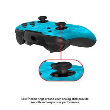 PDP REMATCH Enhanced Wireless Licensed Nintendo Switch Pro Controller, Switch Lite/OLED Compatible, Customizable Buttons/Joysticks, Motion Sensing (Blue Camo)