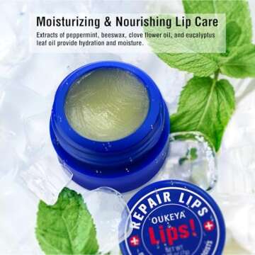 OUKEYA Natural Lip Balm - Medicated Moisture Trio