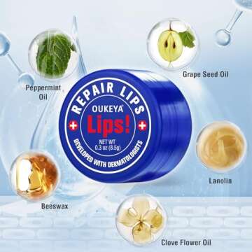 OUKEYA Natural Lip Balm - Medicated Moisture Trio