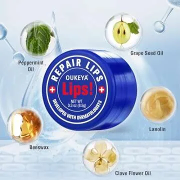 OUKEYA Natural Lip Balm - Medicated Moisture Trio