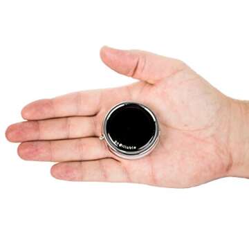 GOPILLABLE Black Purse Pill Box or Small Pill Box for Pocket. Convenient and Discreet, Great for Daily use or for Travel.