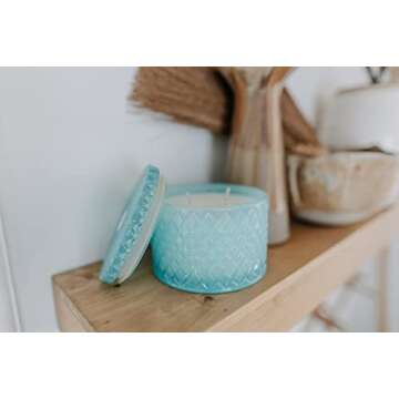 Sand + Fog Scented Candle - White Pumpkin – Additional Scents and Sizes – 100% Cotton Lead-Free Wick - Luxury Air Freshening Jar Candles - Perfect Home Decor – 9.5oz Molded Glass - Fall Scent