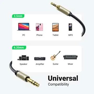 UGREEN 1/8 to 1/4 Stereo Audio Cable 6.6FT