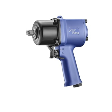 Airboss AW-140P 1/2" Lightweight Air Impact Wrench – 1450 ft-lb Breakaway Torque, Twin Hammer, Hig...