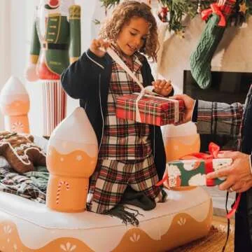 FUNBOY Kids Gingerbread House Holiday Sleepover Travel Bed & Air Mattress. Perfect for Sleepovers. I...